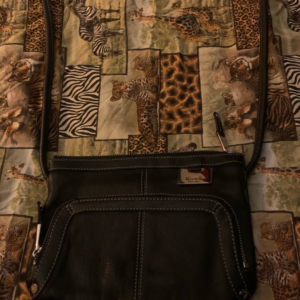 Tignanello Black Leather Bag